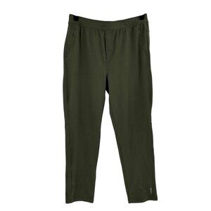 Mens Balance Collection Olive Green Joggers L Polyester/Spandex Elastic Waist Dr